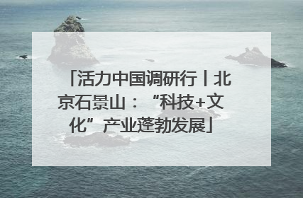 活力中国调研行丨北京石景山：“科技+文化”产业蓬勃发展