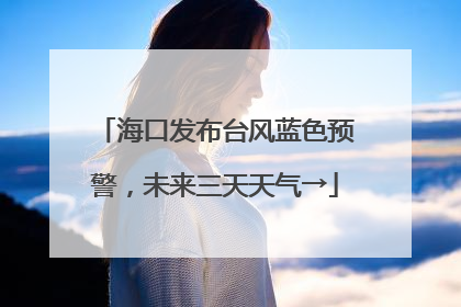 海口发布台风蓝色预警，未来三天天气→