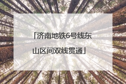 济南地铁6号线东山区间双线贯通