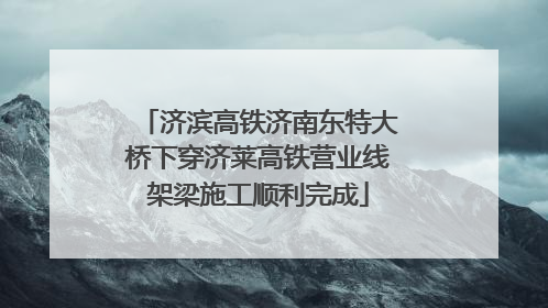 济滨高铁济南东特大桥下穿济莱高铁营业线架梁施工顺利完成