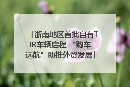 浙南地区首批自有TIR车辆启程 “购车远航”助推外贸发展