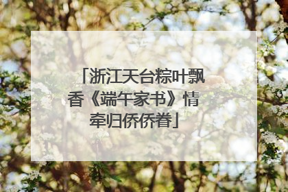 浙江天台粽叶飘香《端午家书》情牵归侨侨眷