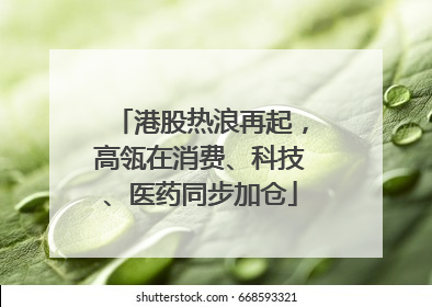 港股热浪再起，高瓴在消费、科技、医药同步加仓