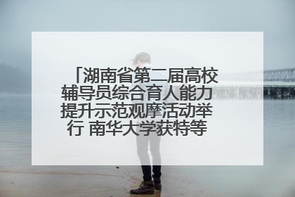 湖南省第二届高校辅导员综合育人能力提升示范观摩活动举行 南华大学获特等奖和一等奖