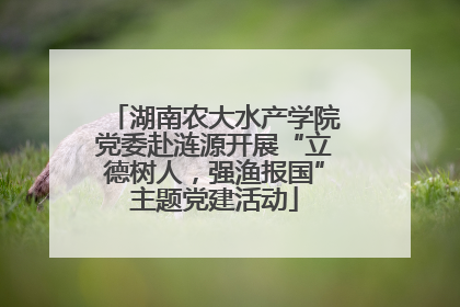 湖南农大水产学院党委赴涟源开展“立德树人，强渔报国”主题党建活动