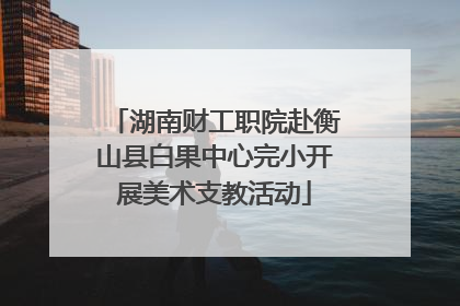 湖南财工职院赴衡山县白果中心完小开展美术支教活动