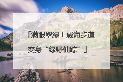 满眼翠绿！威海步道变身“绿野仙踪”