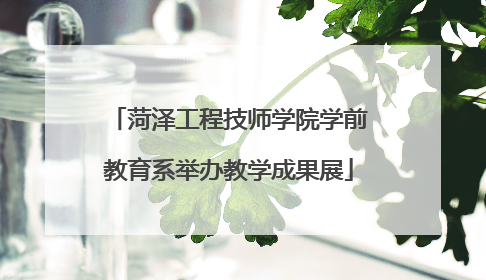 菏泽工程技师学院学前教育系举办教学成果展