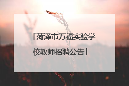 菏泽市万福实验学校教师招聘公告