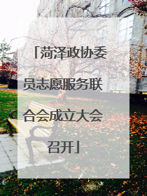 菏泽政协委员志愿服务联合会成立大会召开