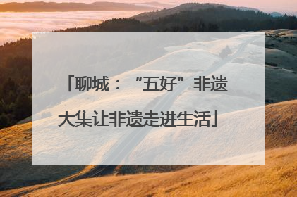 聊城：“五好”非遗大集让非遗走进生活