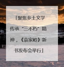 聚焦乡土文学 传承“三不朽”精神，《袁家岭》新书发布会举行