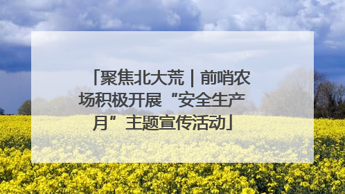 聚焦北大荒｜前哨农场积极开展“安全生产月”主题宣传活动