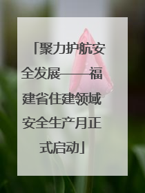 聚力护航安全发展——福建省住建领域安全生产月正式启动