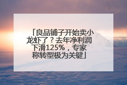 良品铺子开始卖小龙虾了？去年净利润下滑125%，专家称转型极为关键