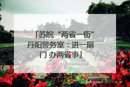 苏皖“两省一街”丹阳警务室：进一扇门 办两省事
