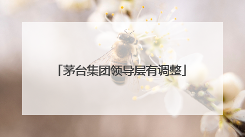 茅台集团领导层有调整