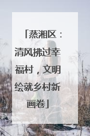 蒸湘区：清风拂过幸福村，文明绘就乡村新画卷