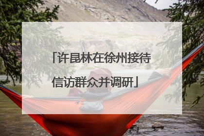 许昆林在徐州接待信访群众并调研