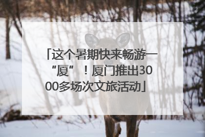 这个暑期快来畅游一“厦”！厦门推出3000多场次文旅活动