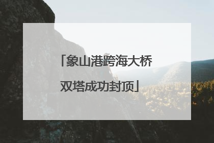 象山港跨海大桥双塔成功封顶