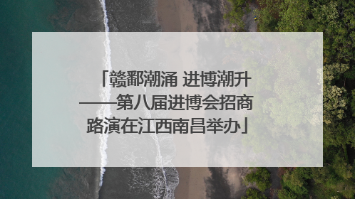 赣鄱潮涌 进博潮升——第八届进博会招商路演在江西南昌举办