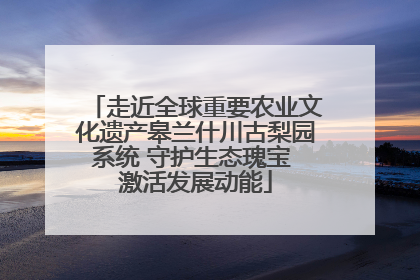 走近全球重要农业文化遗产皋兰什川古梨园系统 守护生态瑰宝 激活发展动能