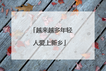越来越多年轻人爱上新乡
