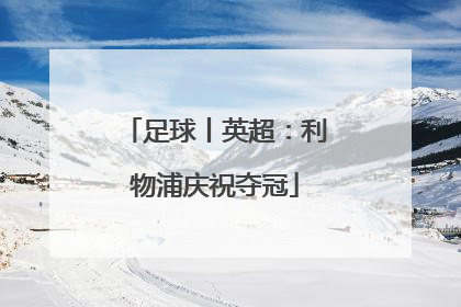 足球丨英超：利物浦庆祝夺冠