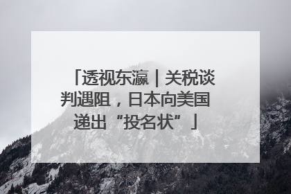 透视东瀛｜关税谈判遇阻，日本向美国递出“投名状”