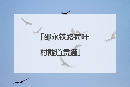 邵永铁路荷叶村隧道贯通