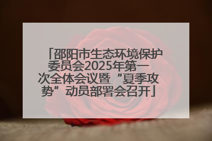 邵阳市生态环境保护委员会2025年第一次全体会议暨“夏季攻势”动员部署会召开