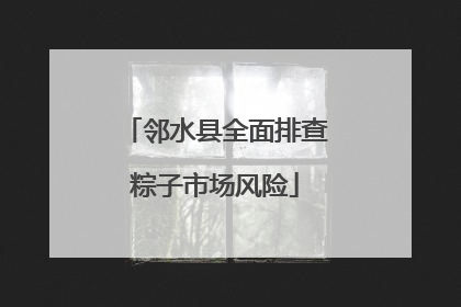 邻水县全面排查粽子市场风险