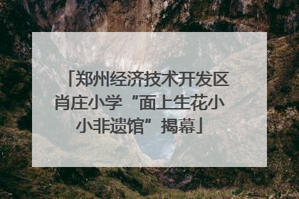 郑州经济技术开发区肖庄小学“面上生花小小非遗馆”揭幕