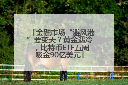 金融市场“避风港”要变天？黄金遇冷，比特币ETF五周吸金90亿美元