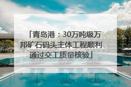 青岛港：30万吨级万邦矿石码头主体工程顺利通过交工质量核验