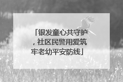 银发童心共守护，社区民警用爱筑牢老幼平安防线