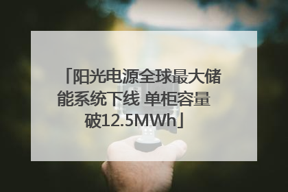 阳光电源全球最大储能系统下线 单柜容量破12.5MWh
