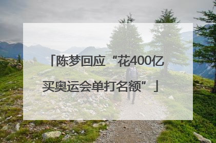陈梦回应“花400亿买奥运会单打名额”