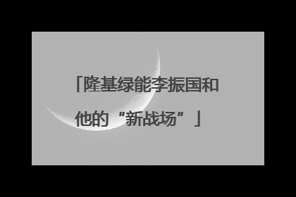隆基绿能李振国和他的“新战场”