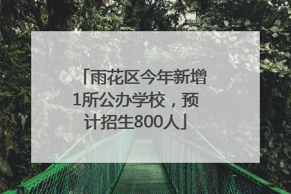 雨花区今年新增1所公办学校，预计招生800人