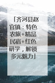 齐河县赵官镇：特色农旅+精品民宿+红色研学，解锁多元魅力
