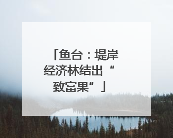 鱼台：堤岸经济林结出“致富果”