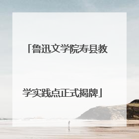 鲁迅文学院寿县教学实践点正式揭牌