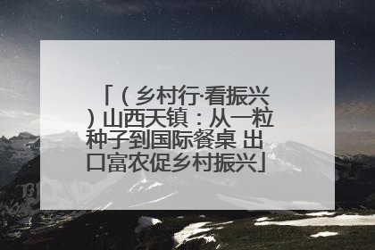 （乡村行·看振兴）山西天镇：从一粒种子到国际餐桌 出口富农促乡村振兴