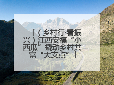 （乡村行·看振兴）江西安福“小西瓜”撬动乡村共富“大支点”