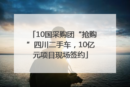 10国采购团“抢购”四川二手车，10亿元项目现场签约