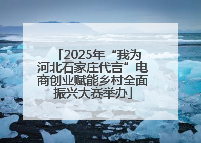 2025年“我为河北石家庄代言”电商创业赋能乡村全面振兴大赛举办