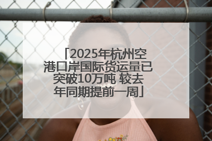 2025年杭州空港口岸国际货运量已突破10万吨 较去年同期提前一周