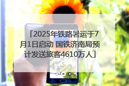 2025年铁路暑运于7月1日启动 国铁济南局预计发送旅客4610万人